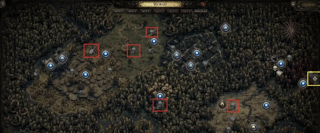 PoE 2 Quest Map